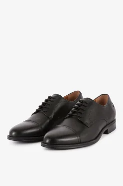 Derbies En Cuir Lisse Noir