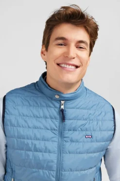 Doudoune Bleu Clair Sans Manches
