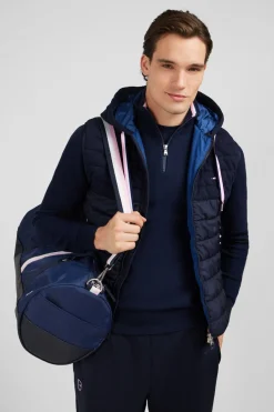 Doudoune Bleu Marine Sans Manches A Capuche