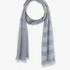 Echarpe Cerclee Bleu Gris