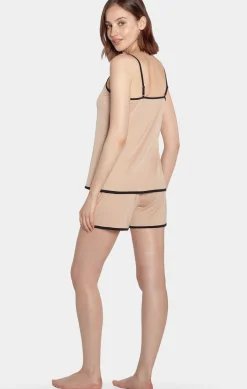Ensemble Nuisette Shorty En Lyocell Stretch Rose