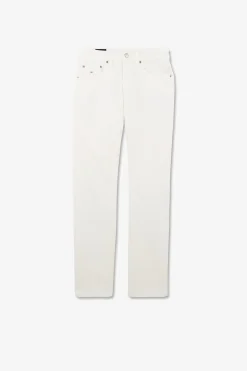 Jean Blanc En Coton Denim Stretch Coupe Regular