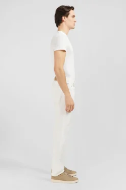 Jean Blanc En Coton Denim Stretch Coupe Regular