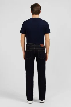 Jean Bleu Marine En Coton Extensible