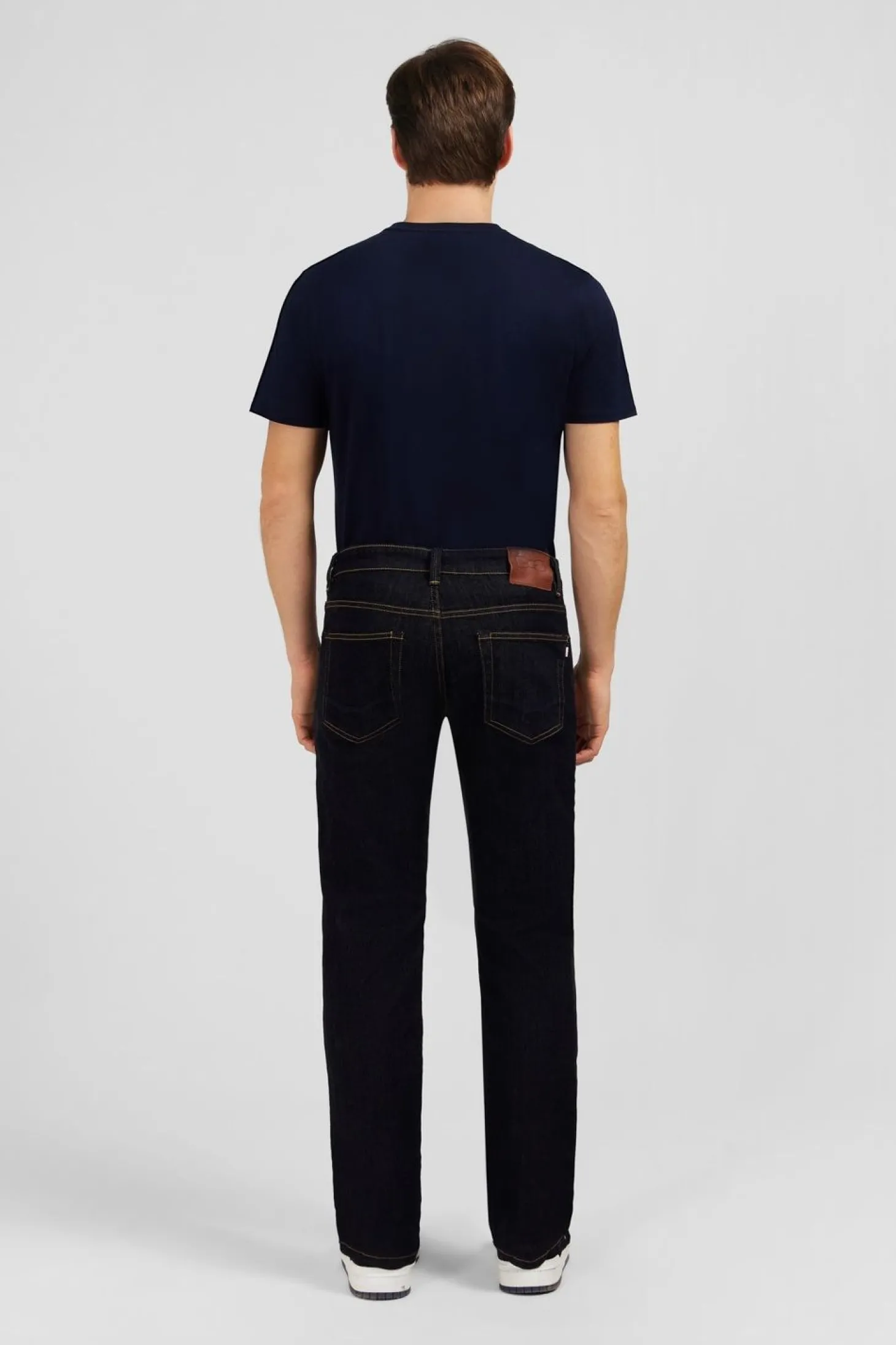 Jean Bleu Marine En Coton Extensible