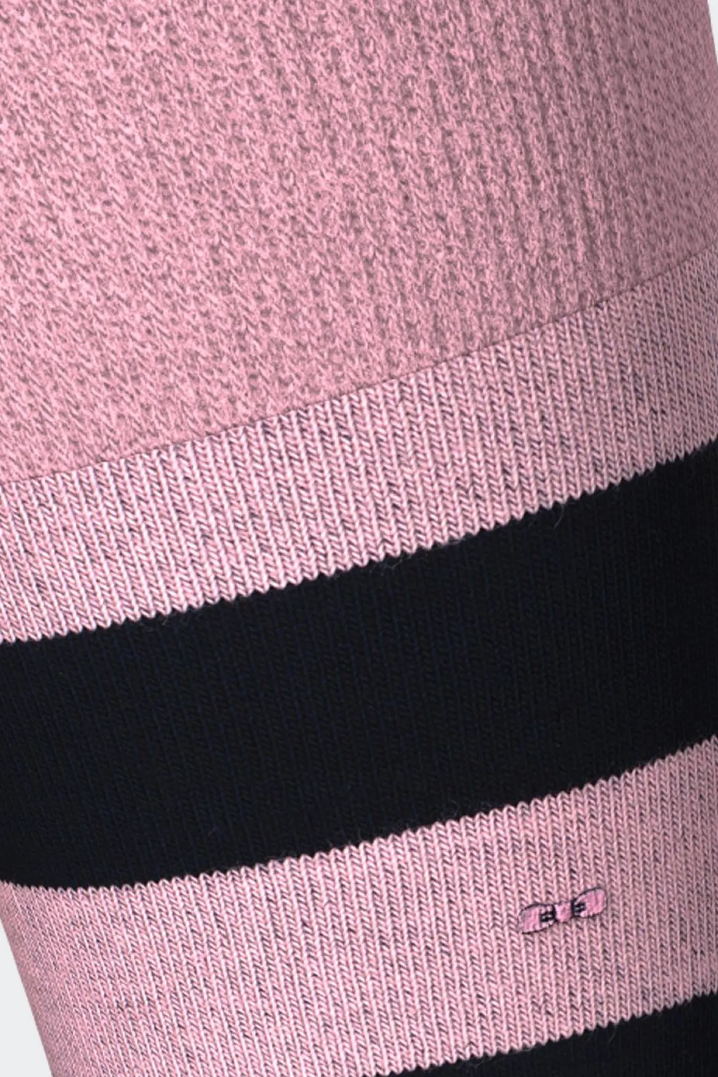 Lot De 3 Paires De Chaussettes Cerclees Rose En Coton Stretch