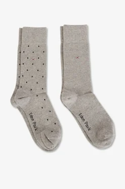 Lot De 2 Paires De Chaussettes Grises En Coton Stretch