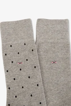 Lot De 2 Paires De Chaussettes Grises En Coton Stretch