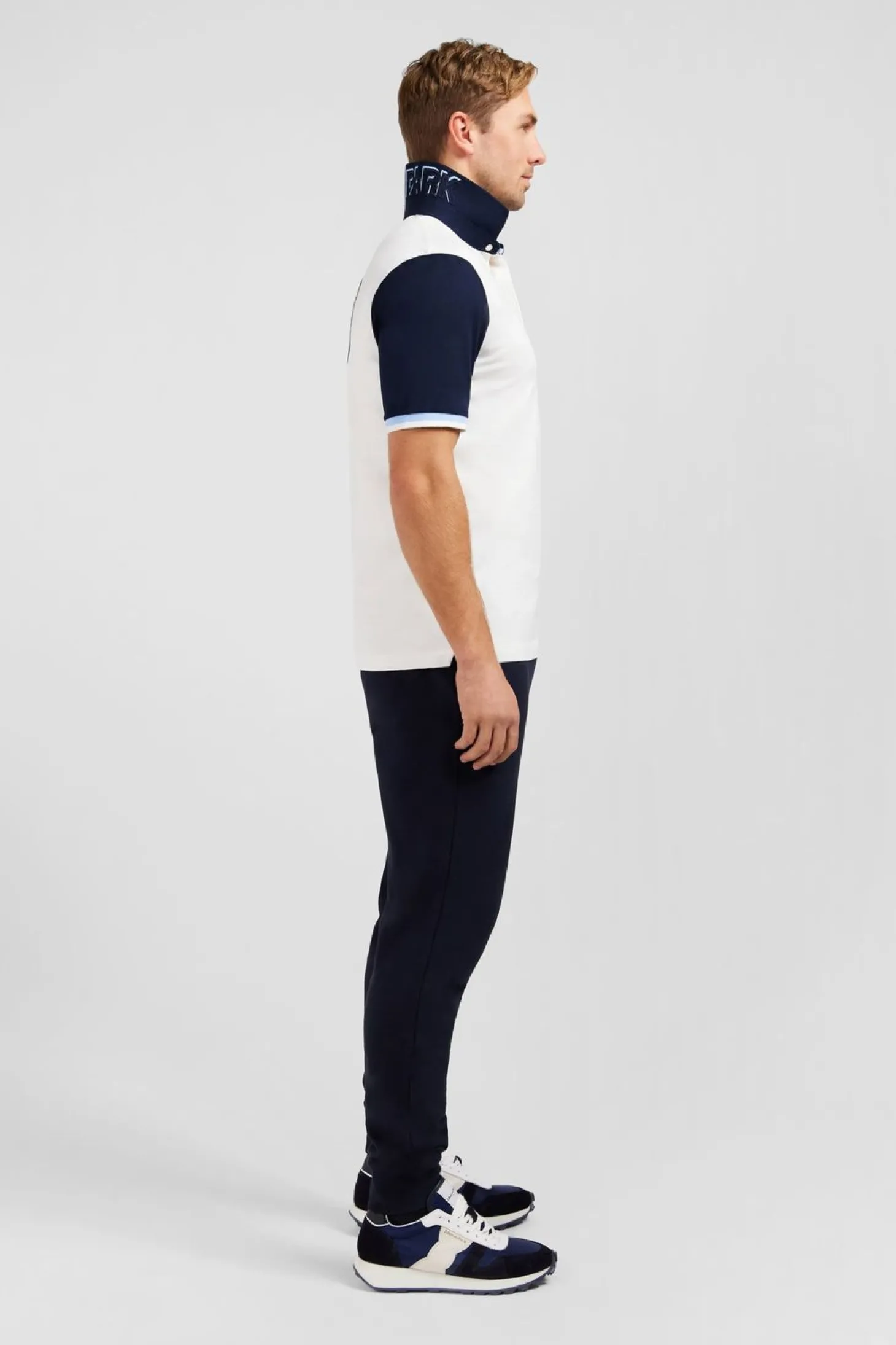 Maillot Blanc Colorblock A Broderie N°10 Au Dos