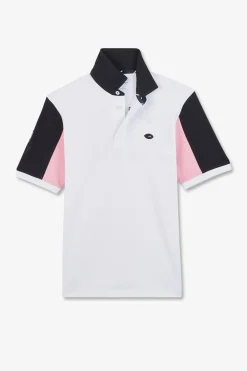 Maillot Blanc Colorblock A Broderie N°10 Au Dos
