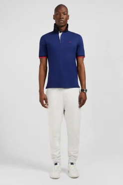 Maillot Bleu A Broderies Noeuds Papillon Au Dos