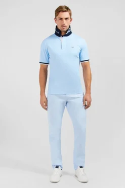 Maillot Bleu Clair A Broderies Noeuds Papillon Au Dos