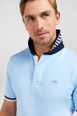 Maillot Bleu Clair A Broderies Noeuds Papillon Au Dos