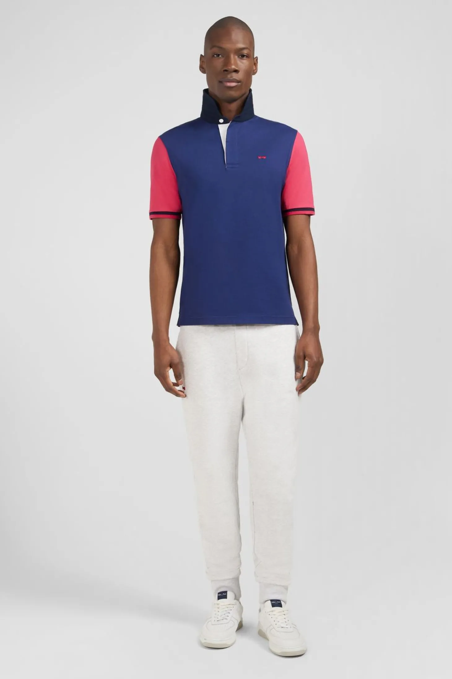 Maillot Bleu Colorblock A Broderie N°10 Au Dos