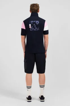 Maillot Bleu Fonce Colorblock A Broderies Xv De France