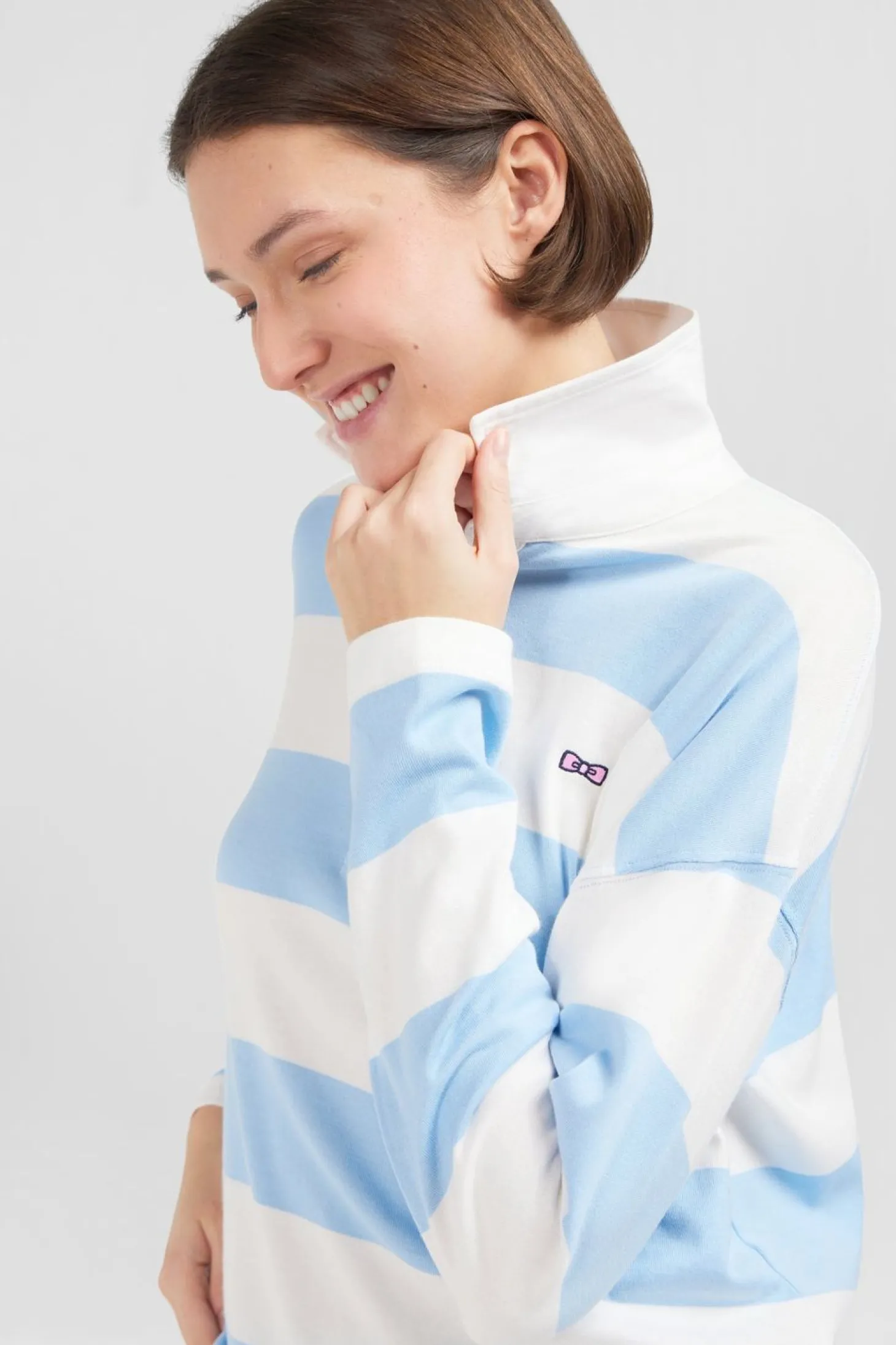 Maillot Cercle Ciel En Coton Pima Coupe Relaxed