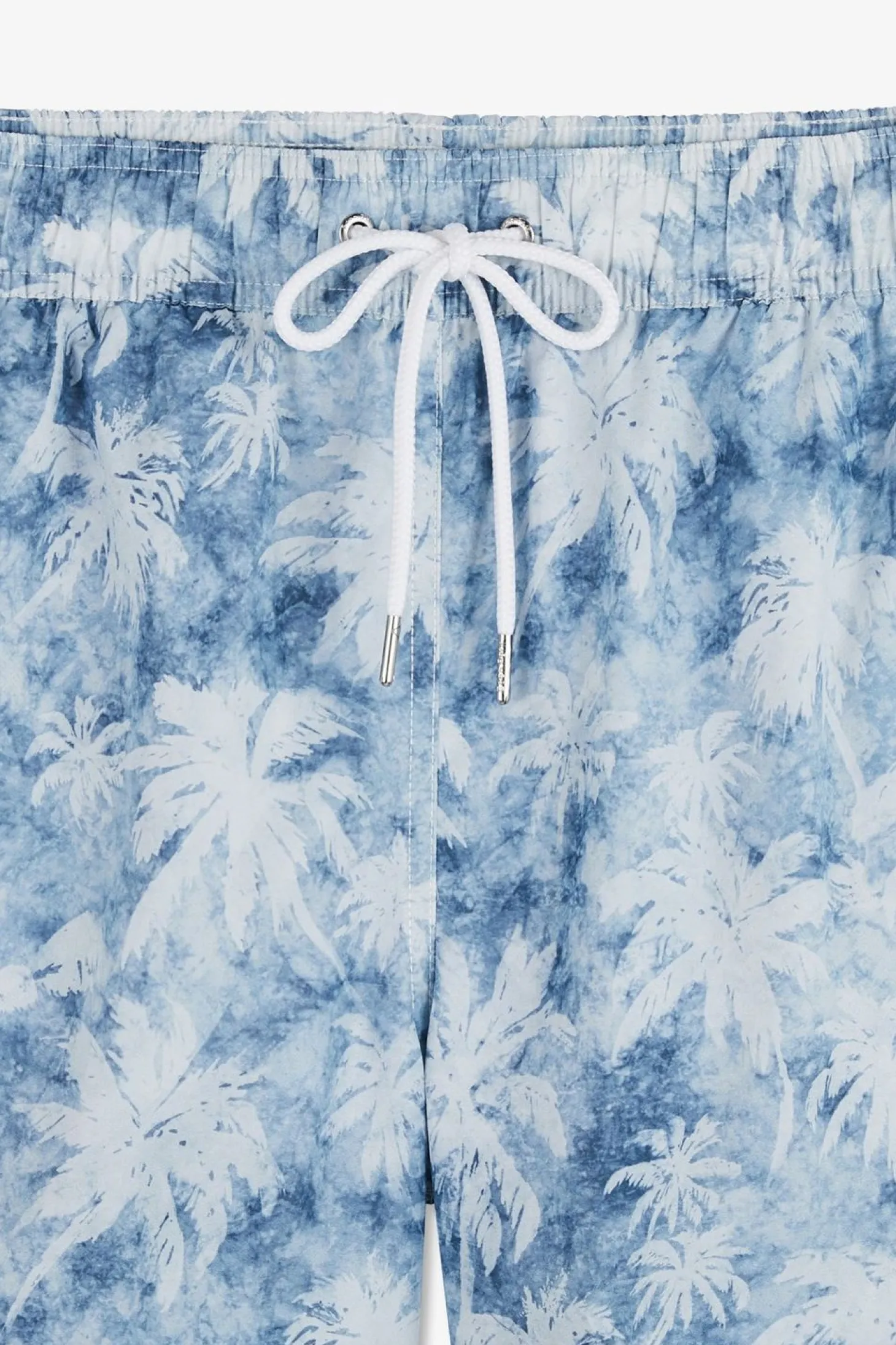 Maillot De Bain Bleu Imprime Palmiers