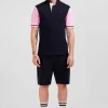 Maillot Rose Colorblock A Broderie Coq Au Dos
