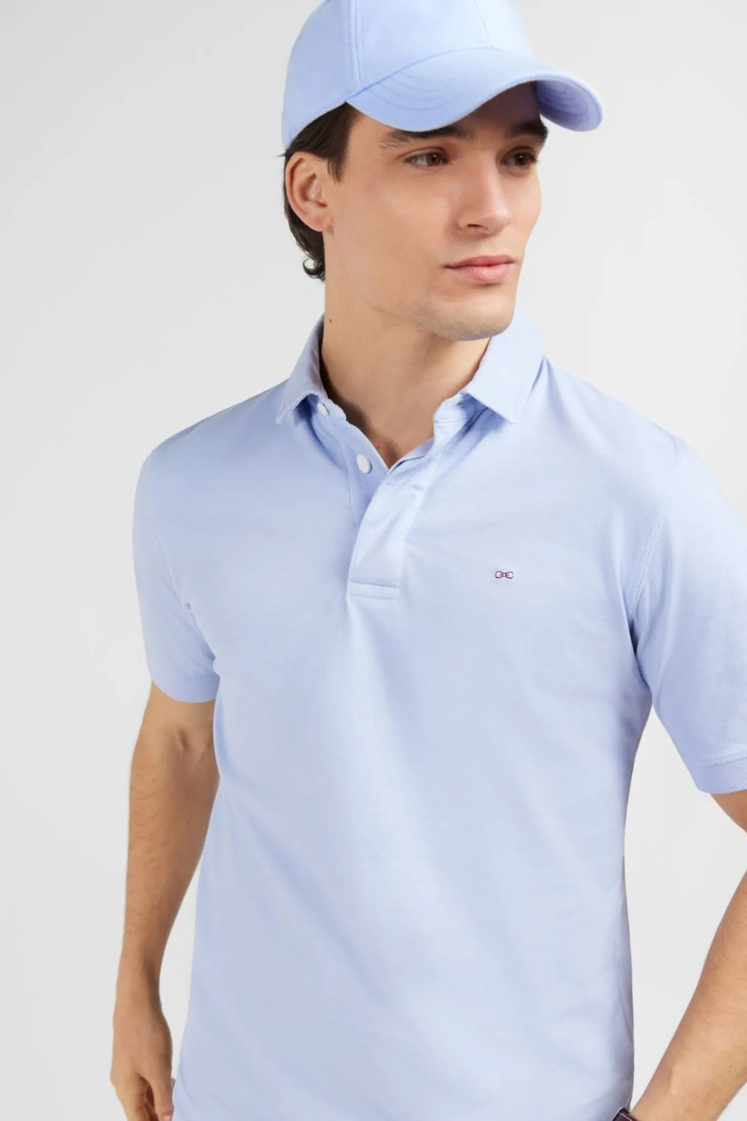 Maillot Uni Bleu Clair En Jersey