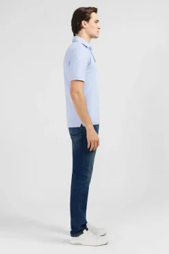 Maillot Uni Bleu Clair En Jersey