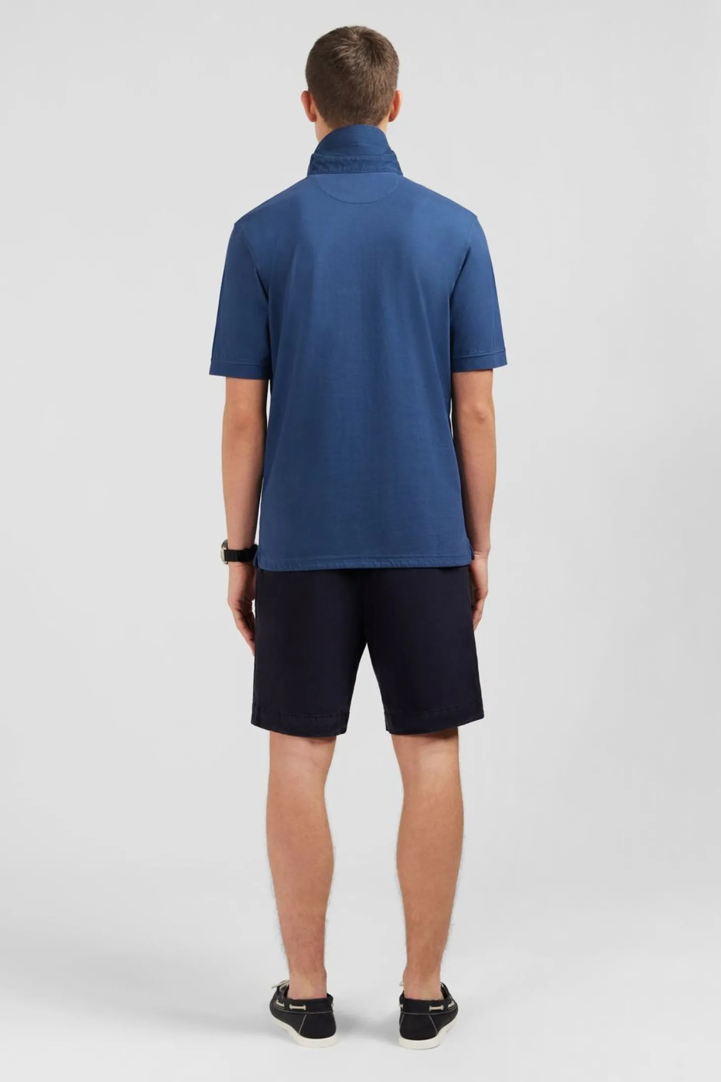 Maillot Uni Bleu Fonce En Jersey