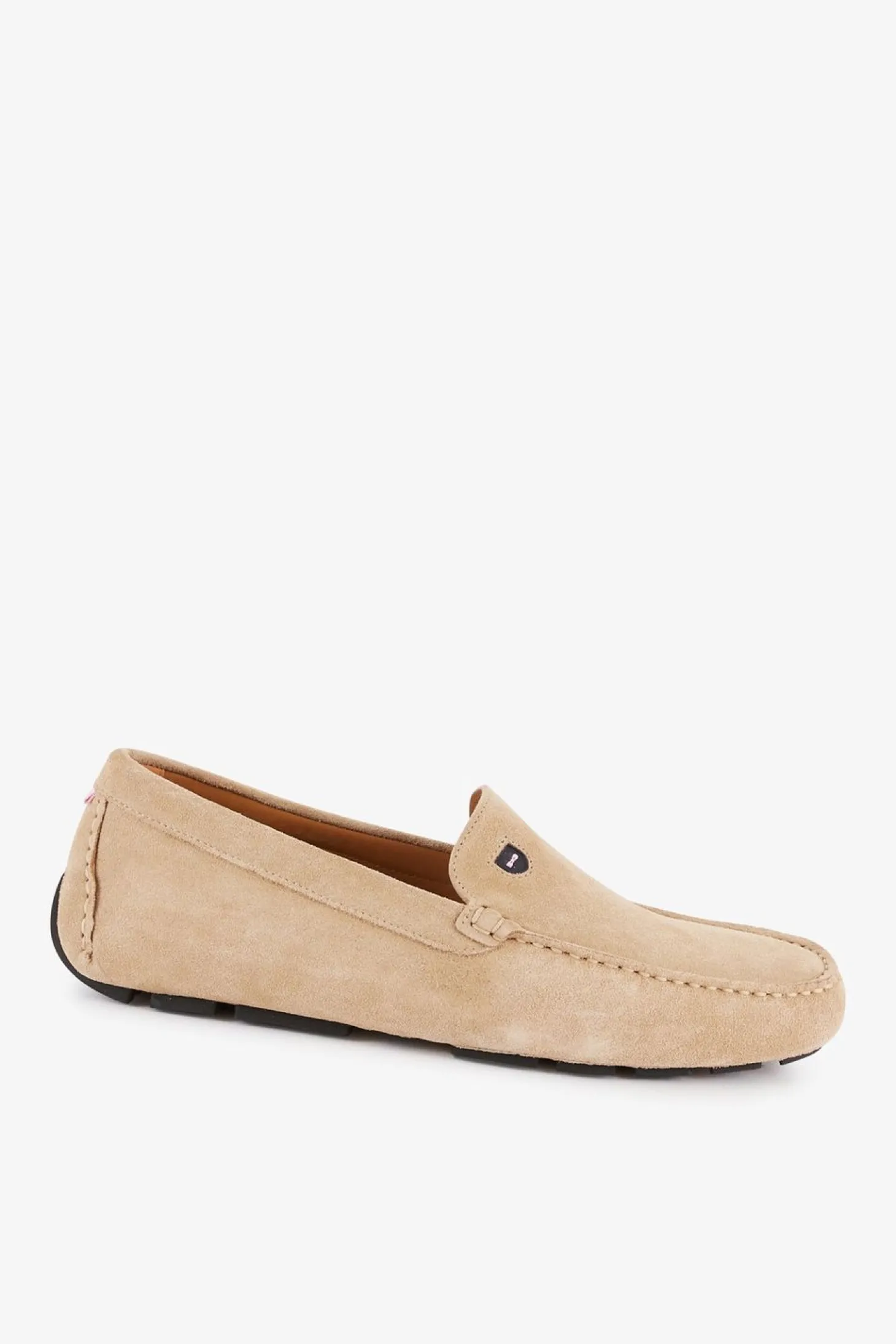 Mocassins Beiges En Cuir Suede