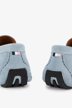 Mocassins Bleu Ciel En Cuir Suede