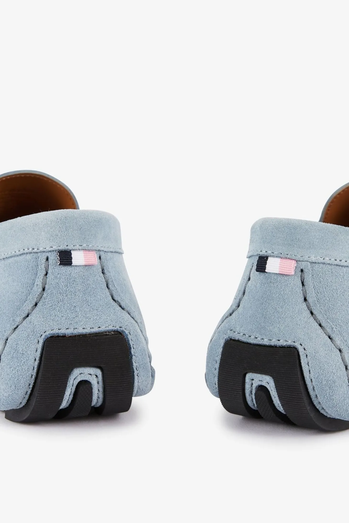 Mocassins Bleu Ciel En Cuir Suede