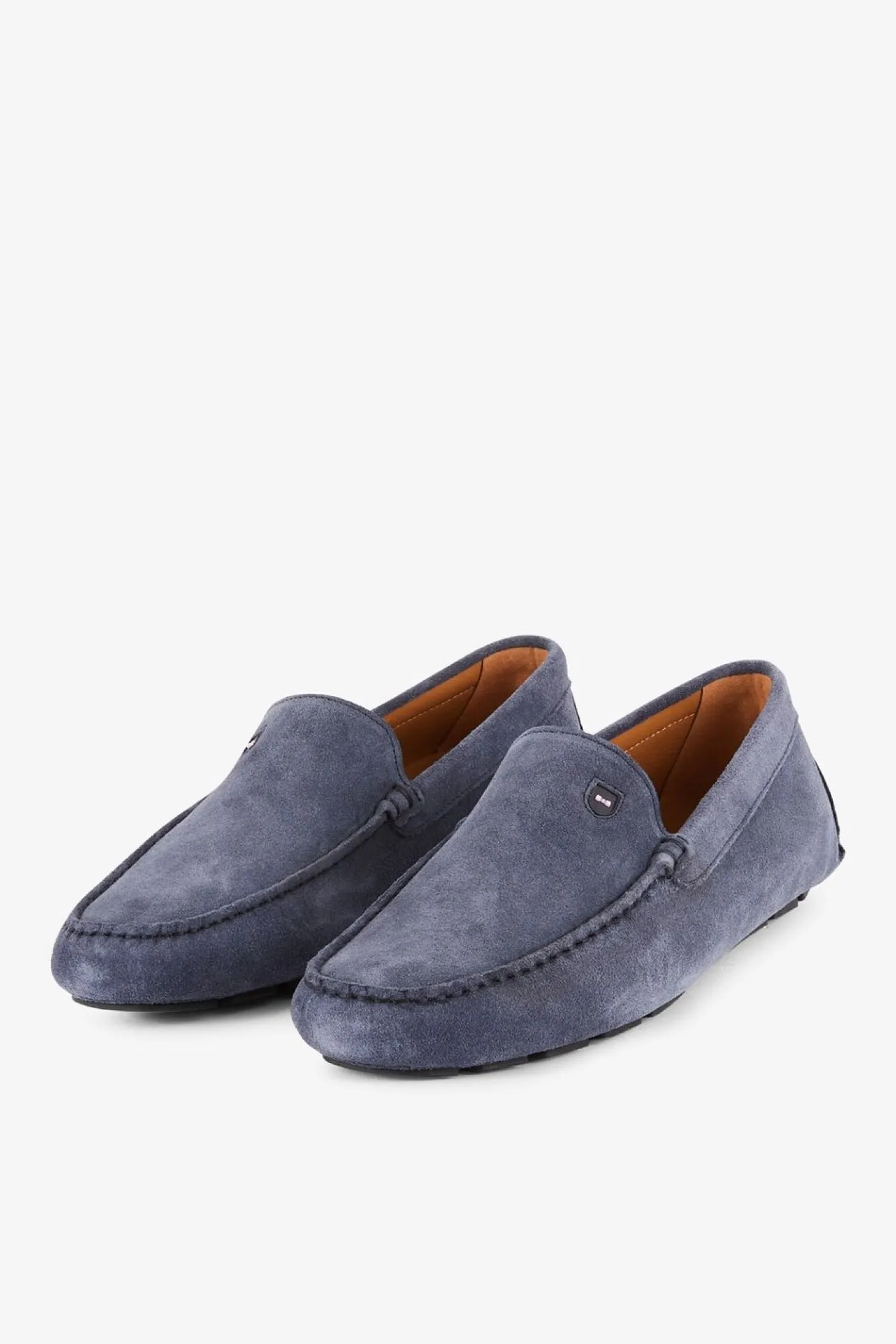 Mocassins Bleus En Cuir Suede