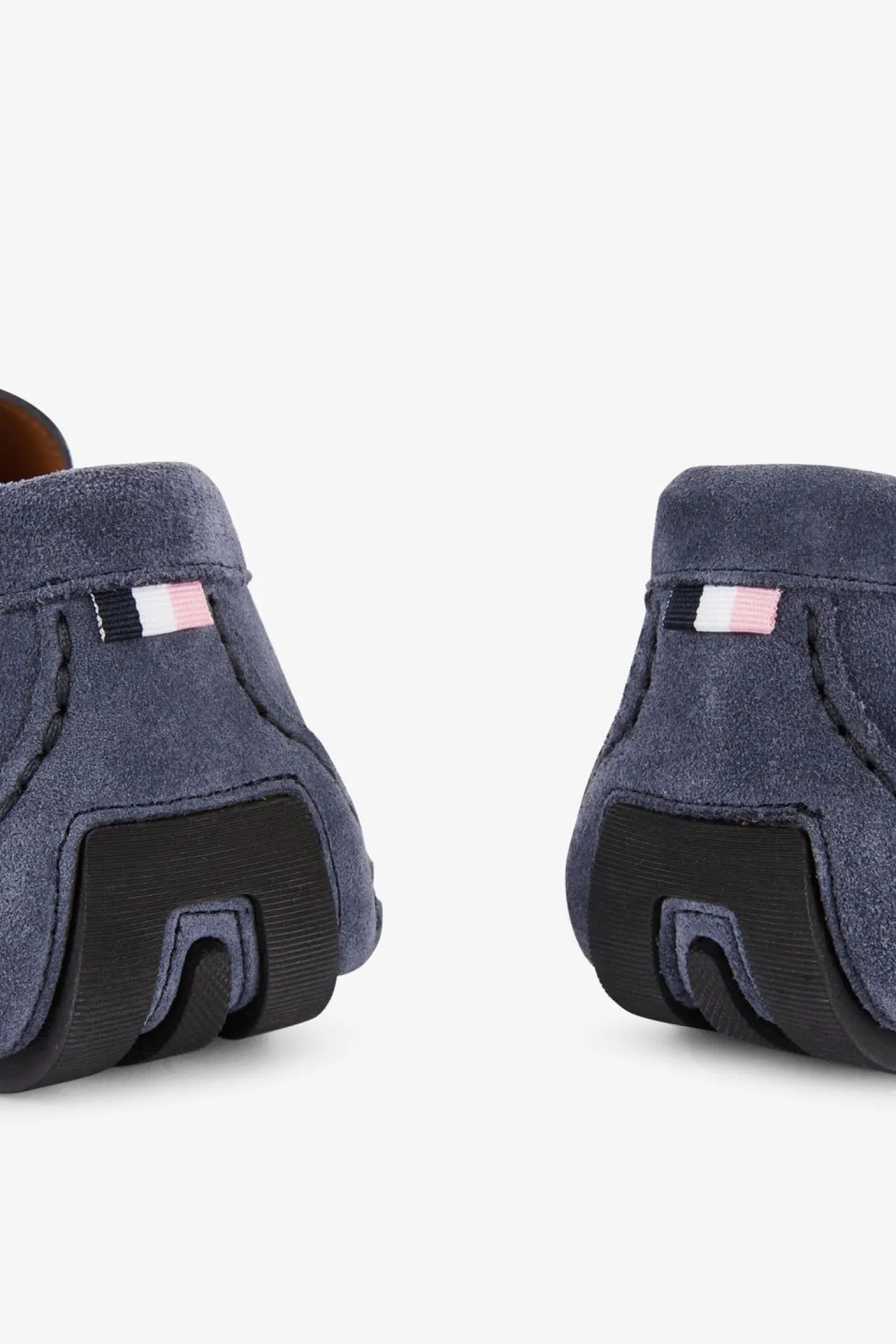 Mocassins Bleus En Cuir Suede