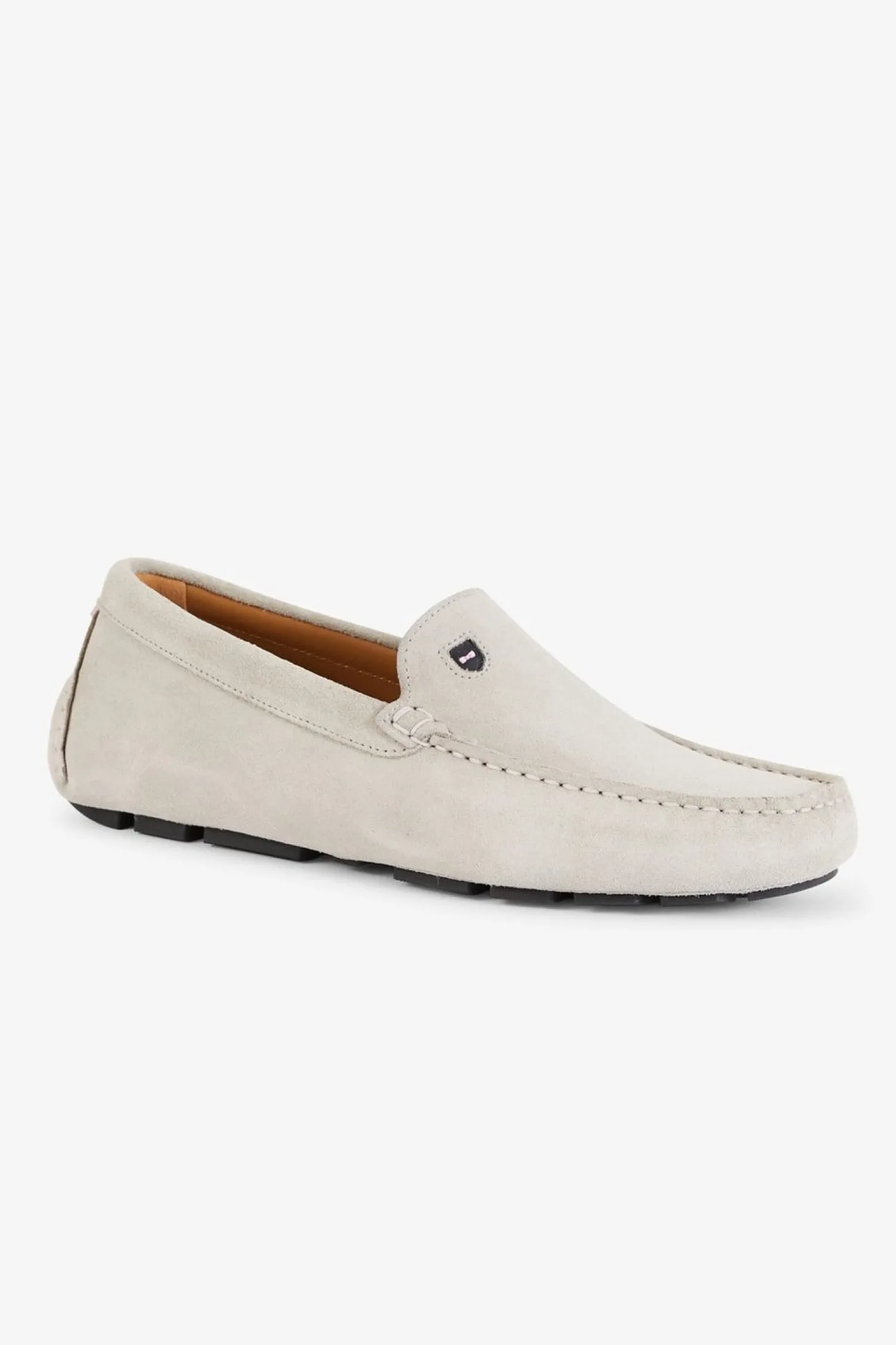 Mocassins Gris En Cuir Suede