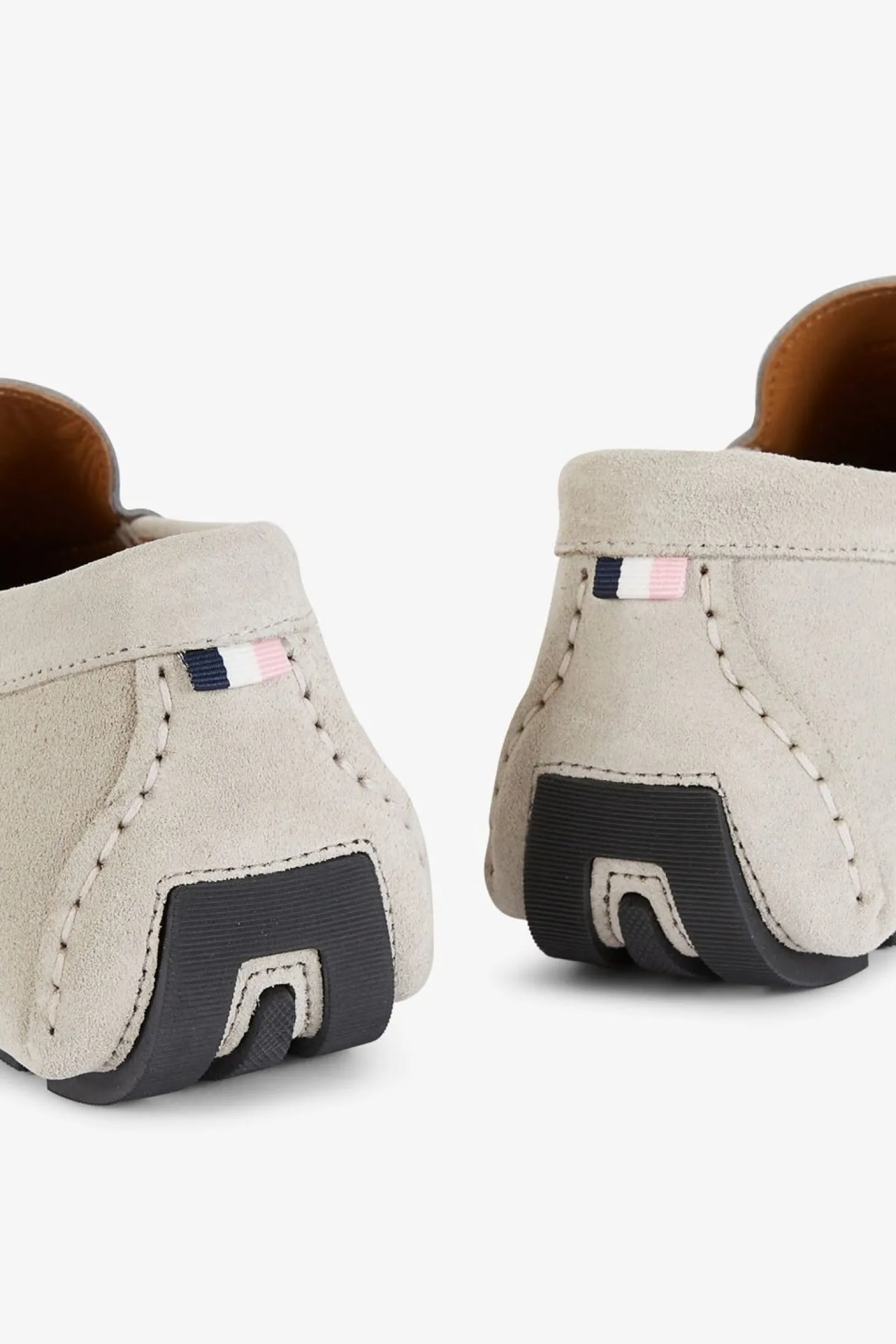 Mocassins Gris En Cuir Suede