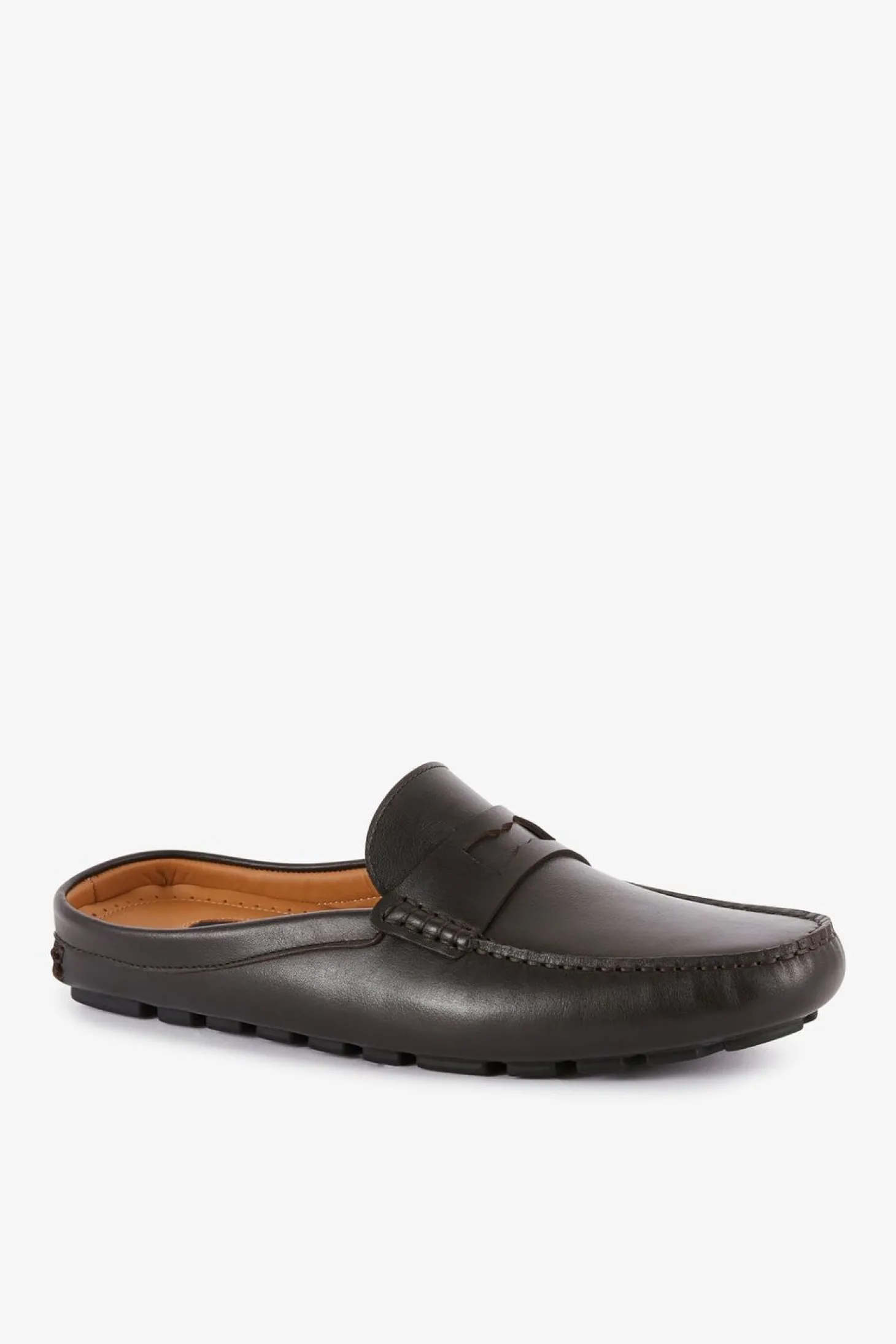 Mocassins Marrons Fonces En Cuir