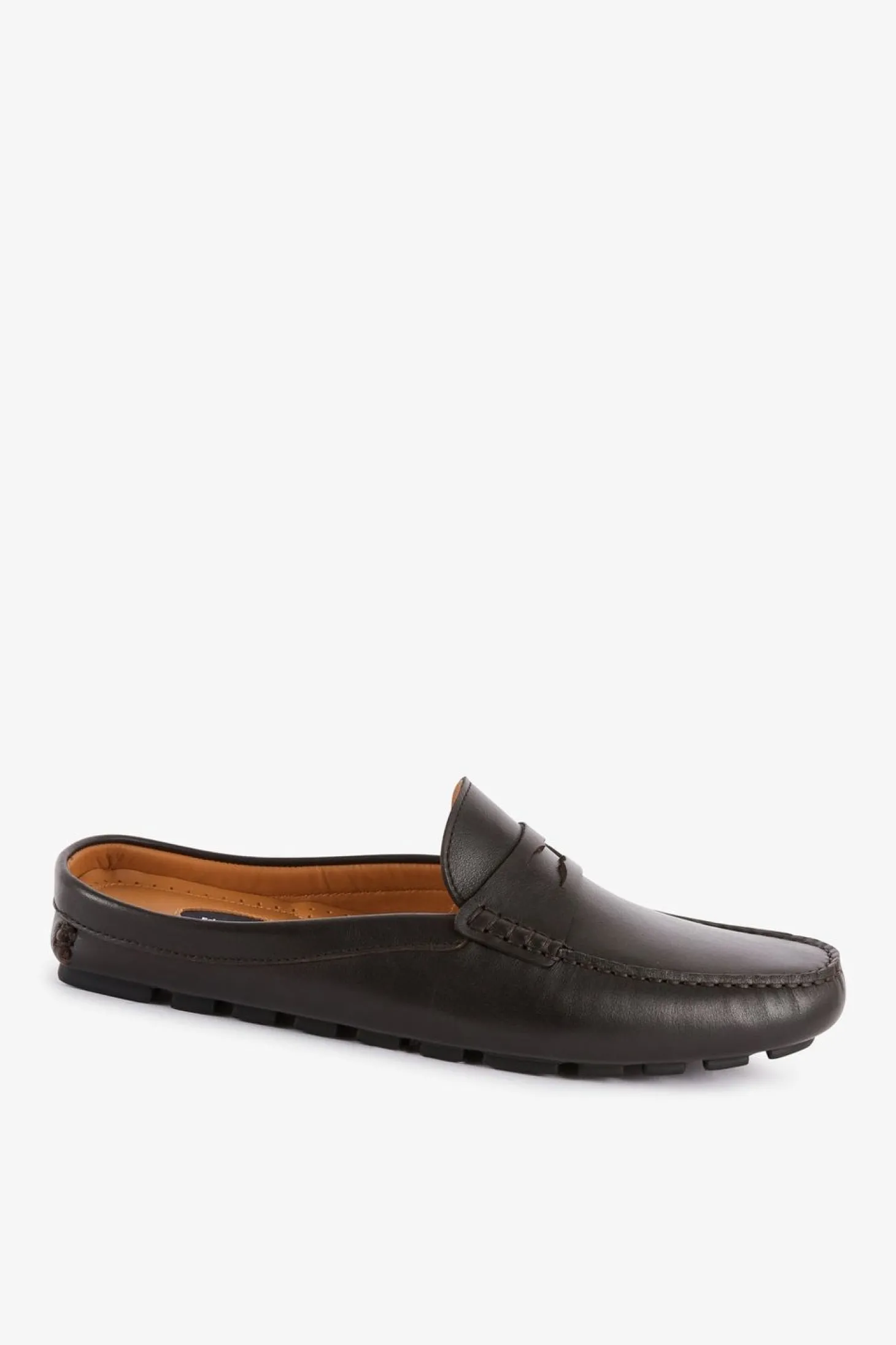 Mocassins Marrons Fonces En Cuir
