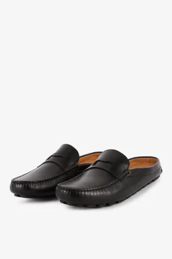 Mocassins Noirs En Cuir