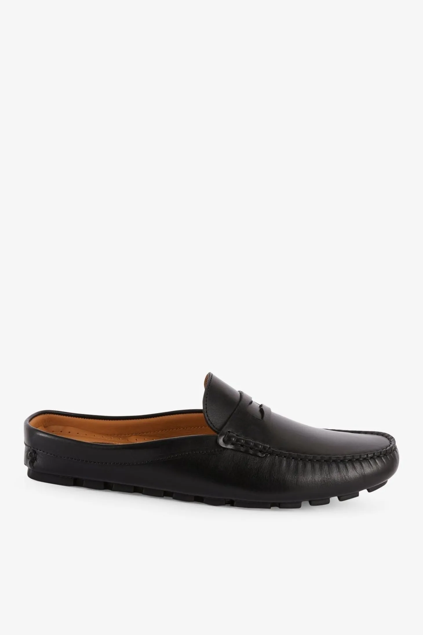 Mocassins Noirs En Cuir