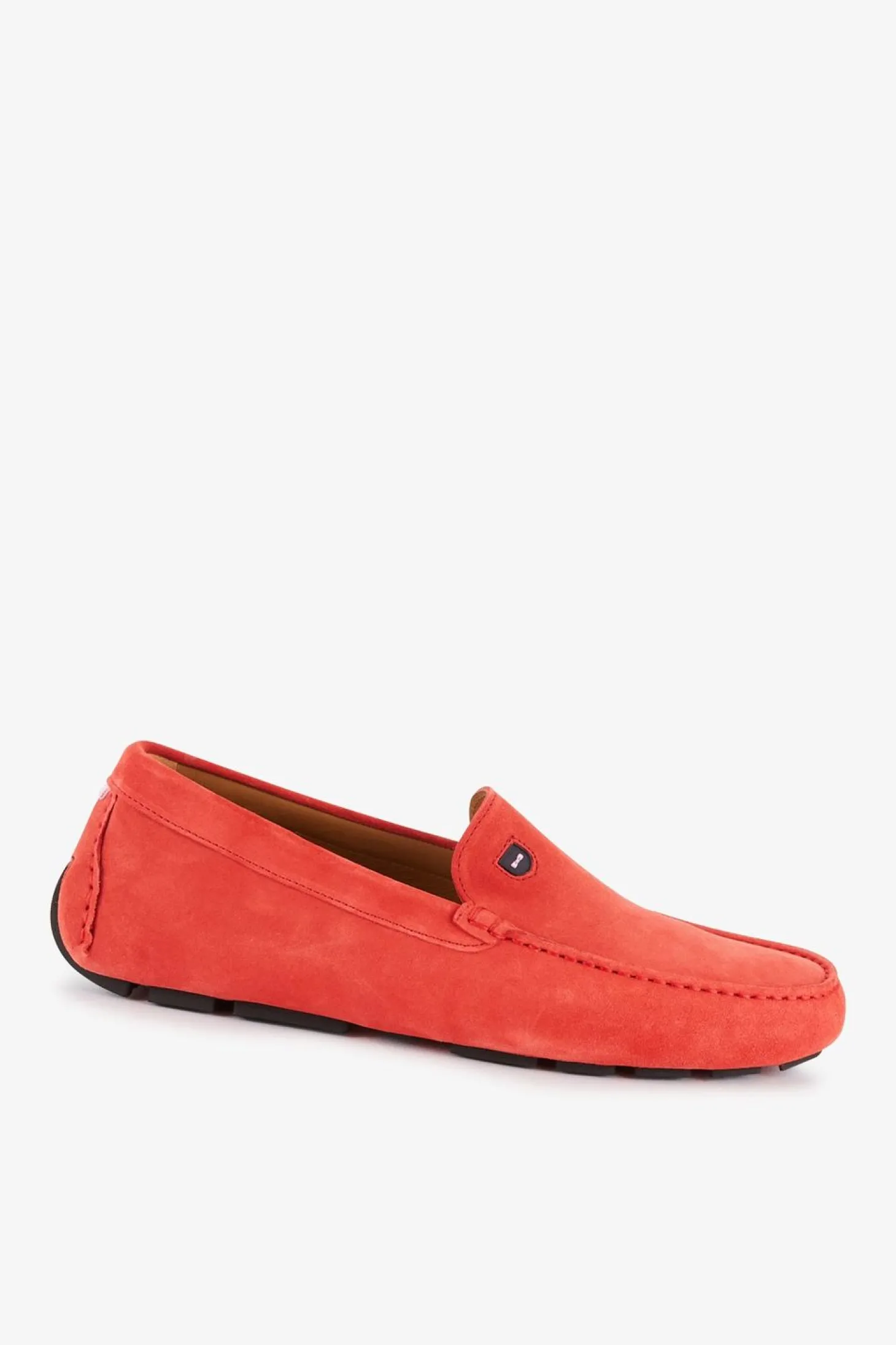 Mocassins Rouges En Cuir Suede
