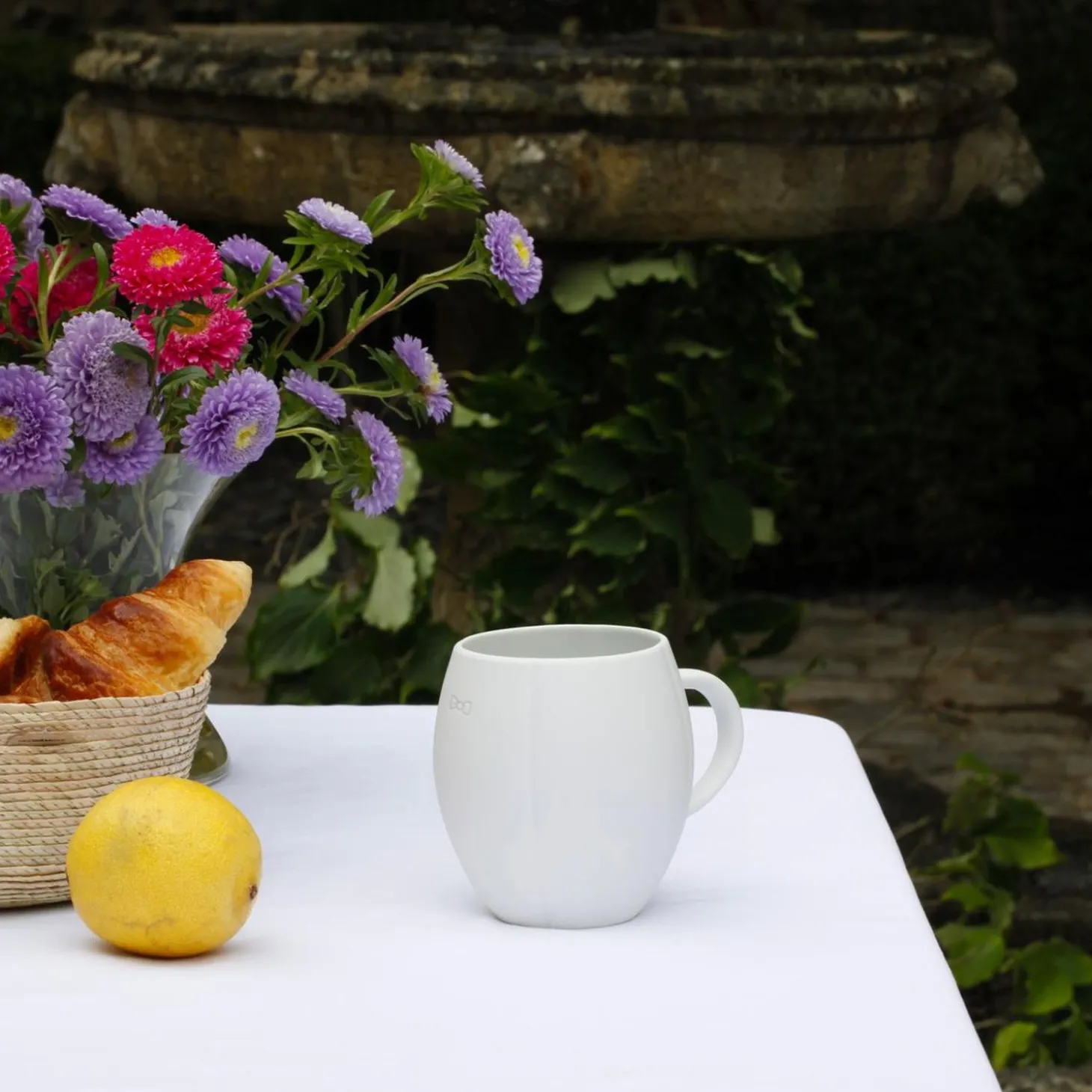 Mug Blanc En Porcelaine De Limoges - Petit Modele
