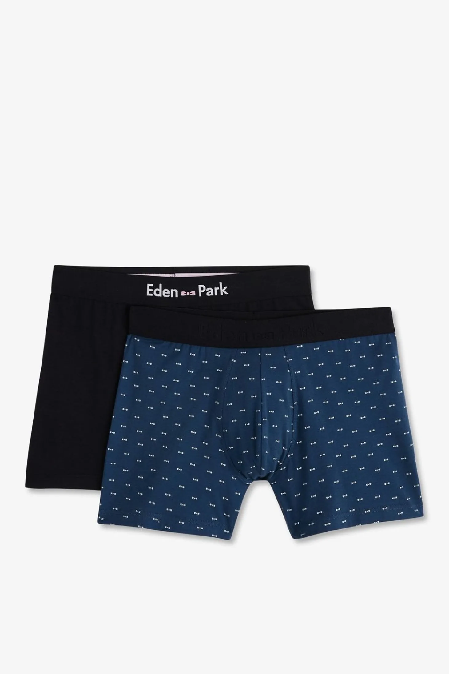 Pack De 2 Boxers Bleu Uni Et Noeuds Papillon