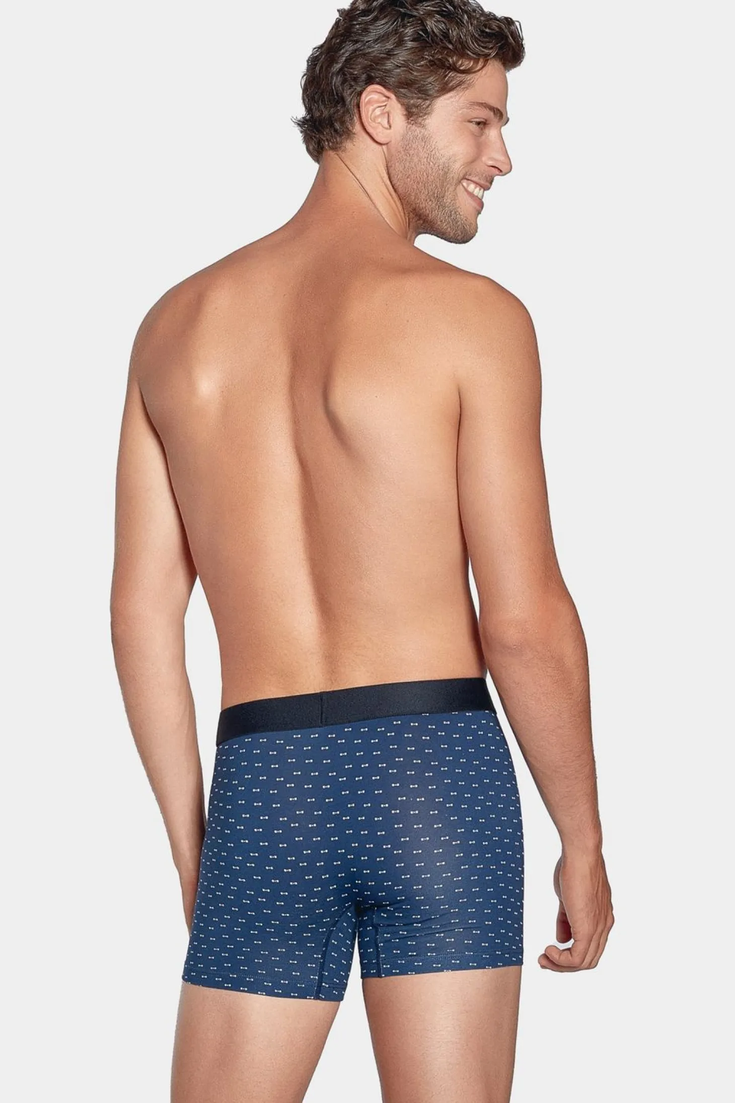 Pack De 2 Boxers Bleu Uni Et Noeuds Papillon
