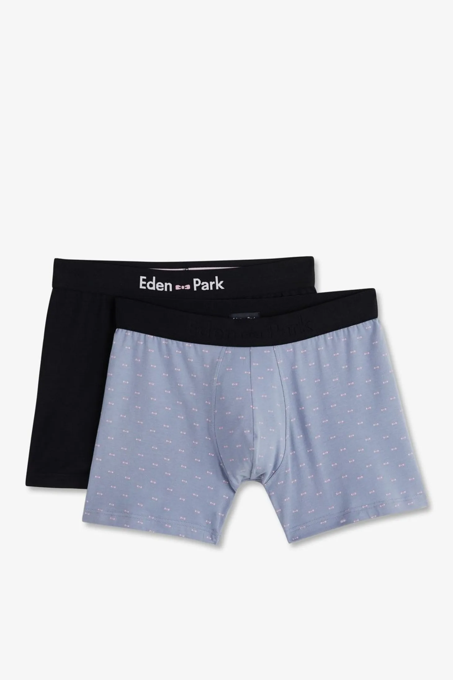 Pack De 2 Boxers Bleu Uni Et Noeuds Papillon