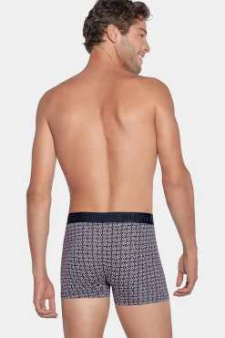 Pack De 2 Boxers Bleu Uni Et Rose A Micro-Motifs Ep
