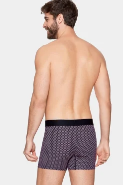 Pack De 2 Boxers Rose Details Noeuds Papillons Et Bleu Marine Uni