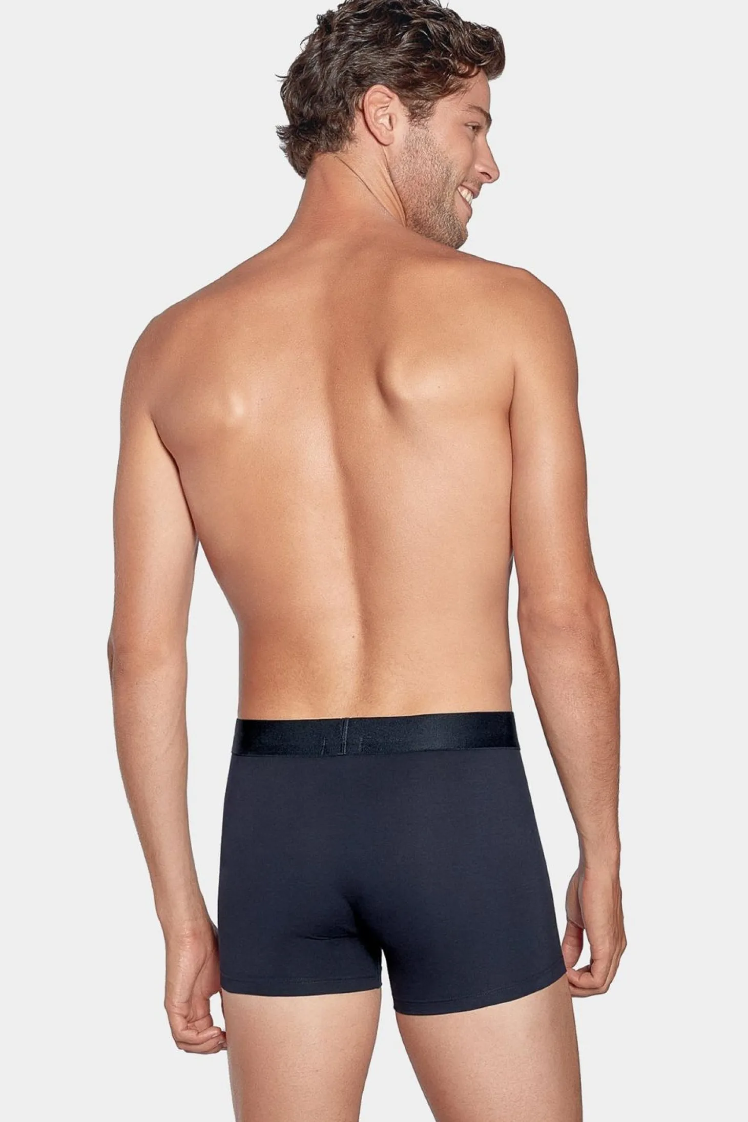 Pack De 2 Boxers Rose Details Noeuds Papillons Et Bleu Marine Uni