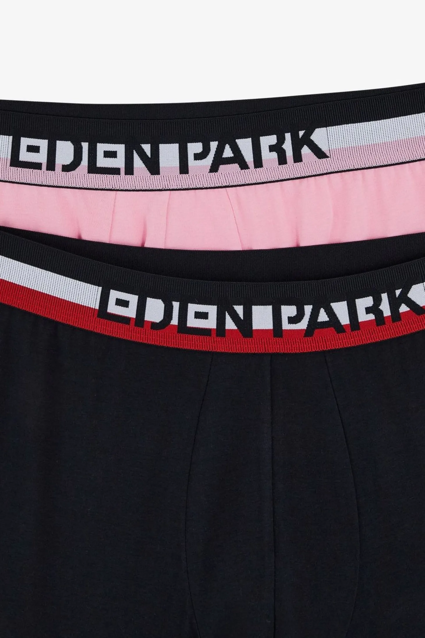 Pack De 2 Boxers Rose Et Bleu Uni Ceinture Contrastante