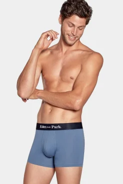Pack De 2 Boxers Uni Bleu Clair Et Noir