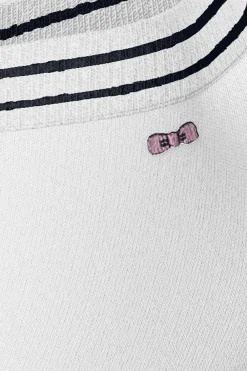 Paire De Chaussettes Basses Blanches A Bords Marine En Coton Stretch