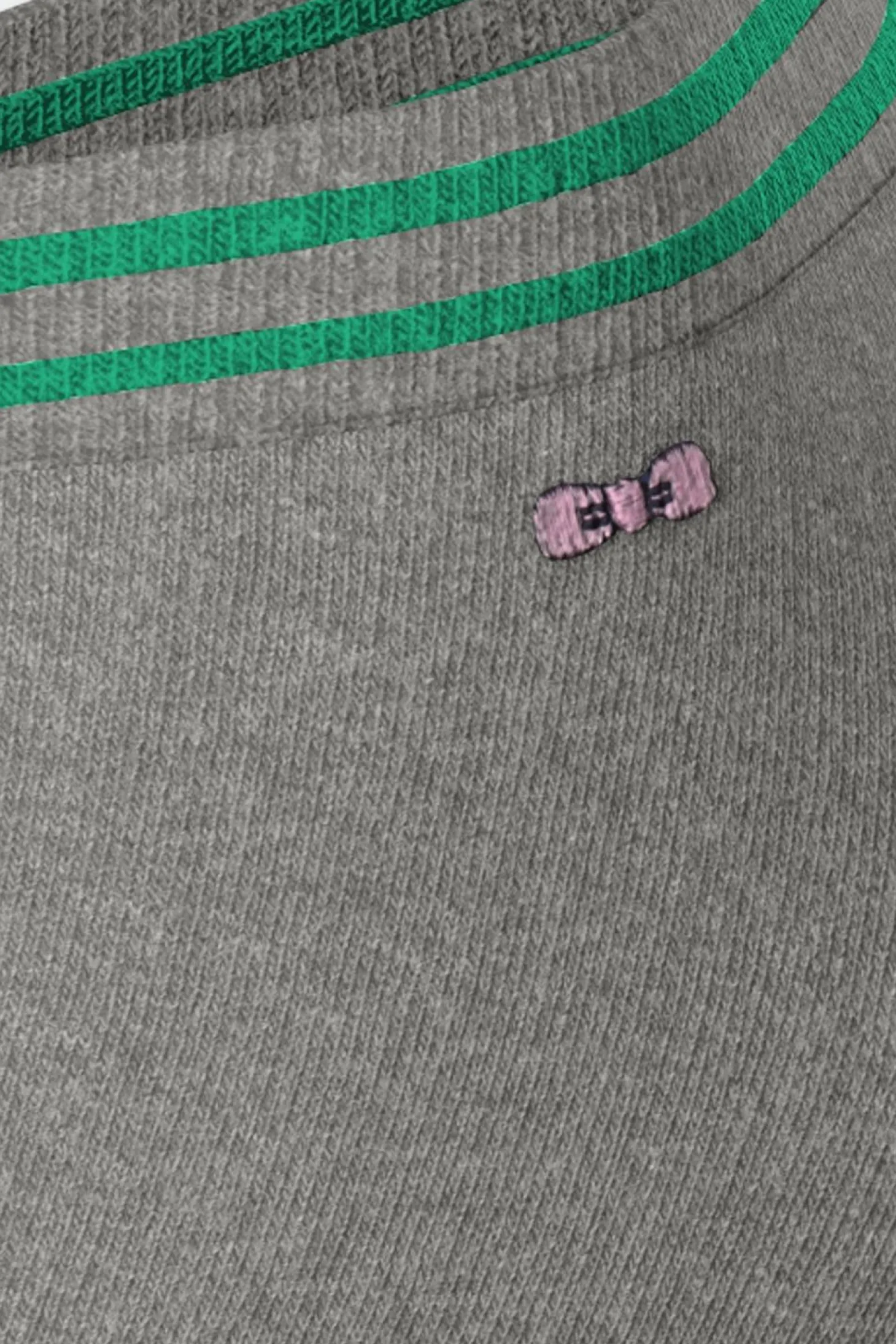 Paire De Chaussettes Basses Blanches A Bords Verts En Coton Stretch