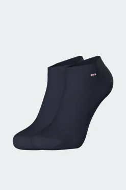 Paire De Chaussettes Basses Marine En Coton Stretch