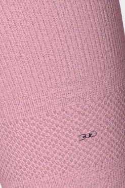 Paire De Chaussettes Cerclees Roses En Coton Stretch